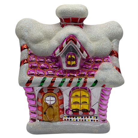 Christopher Radko Ceramic Gingerbread House Holiday Cookie Jar