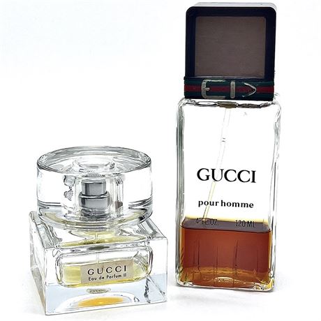GUCCi 1.7 Oz Eau de Parfum ll Natural Spray w/ GUCCI 4 Oz Pour Homme Cologne