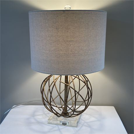 Golden Metal Geometric Sphere Table Lamp