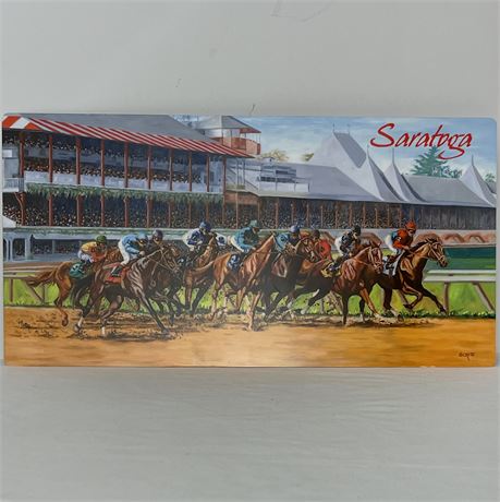 Sharon Crute - Saratoga Horse Racing Metal Wall Hanging