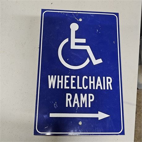 Wheelchair Ramp Sign Handicapped