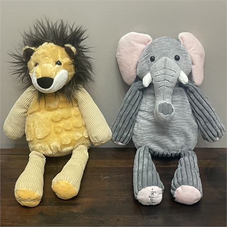 Scentsy Buddies Lion and Elephant Scent Pack Plush's