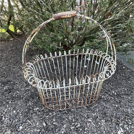 Vintage Metal Garden Basket