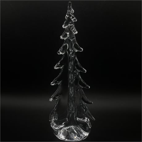 13.75" Simon Pearce Vermont Evergreen Handmade Glass Tree