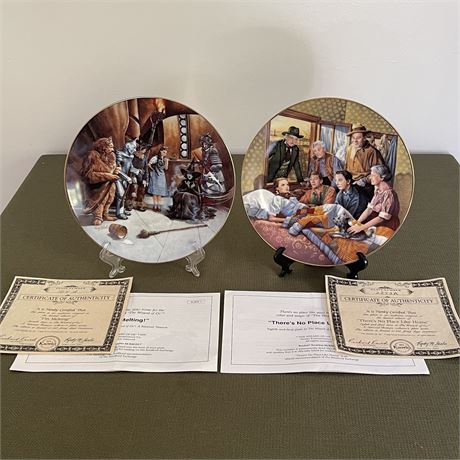 Knowles "The Wizard of Oz" Plates 7 and 8 w/ Shipping Boxes & Paperwork