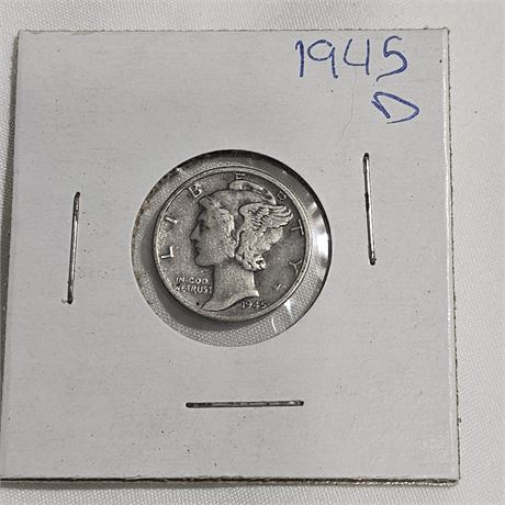 1945 D  Mercury Dime Silver