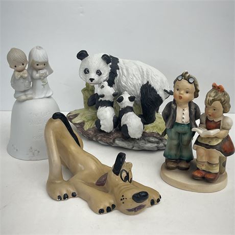 Vintage Disney Pluto, Great Panda, Precious Moments and Tutoring Napco