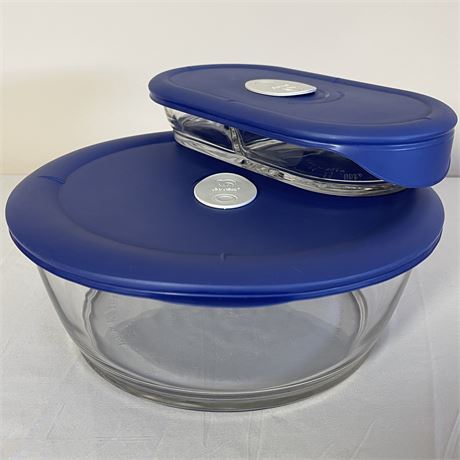 Pyrex Vented Lid Glass Storage Containers