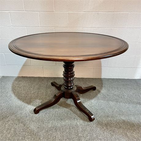 Vtg Tilt-Top Solid Wood Dining Table