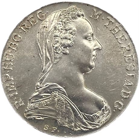 1780 Maria Theresa Silver Thaler Coin