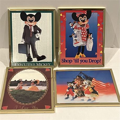 Vtg Disney Mickey Mouse Framed Prints