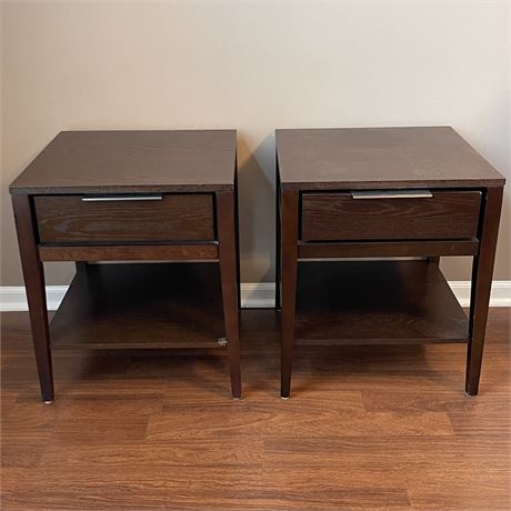 Pair of Modern Single Drawer Side Tables