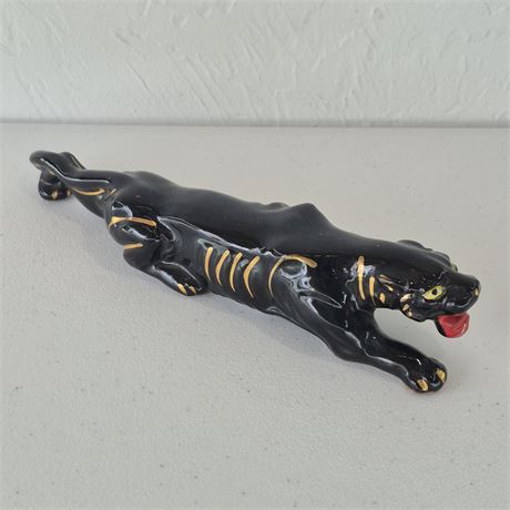 Mid-Century Modern Black Panther Figurine