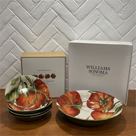 NIB Williams-Sonoma Heirloom Tomato Bowls & Serving Bowl
