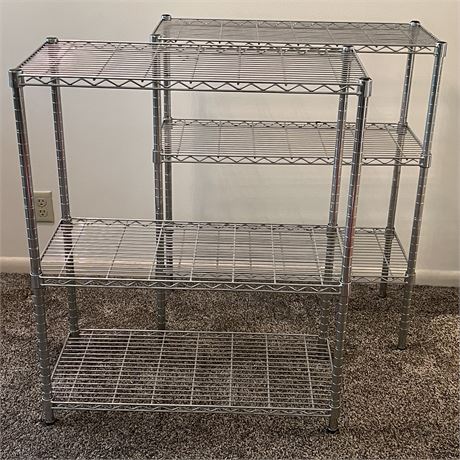 (2) Adjustable Wire Shelving Units