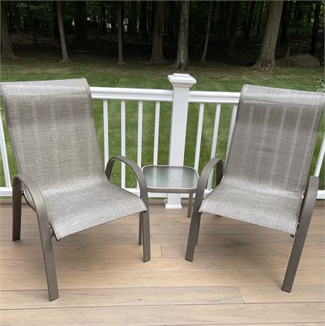 Patio Chairs with Small Table (not matching)