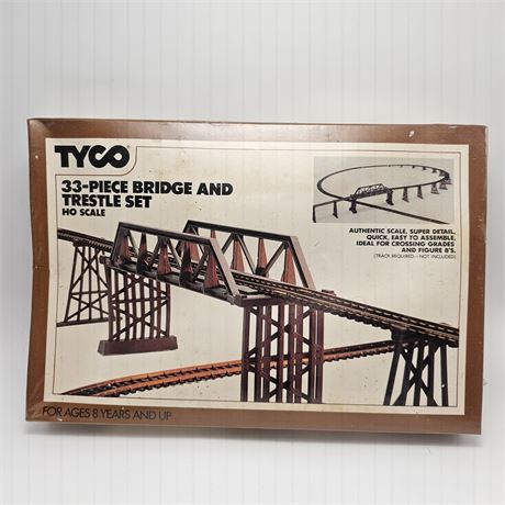 Tyco 33-Piece Bridge & Trestle HO Scale No. 909~1977 Vintage *Still Sealed*