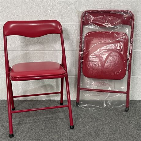 NEW Pair of Kids Red Folding Chairs