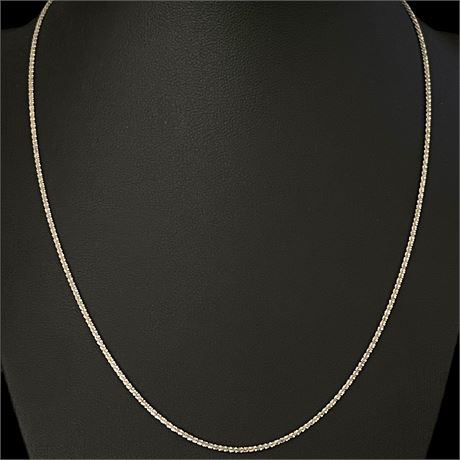 14k White Gold 18" Chain