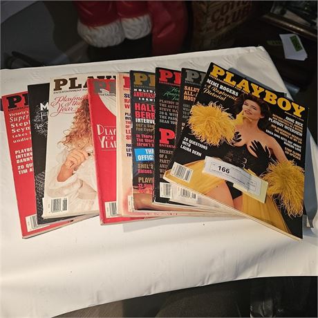 Assortment of 10 Playboy Magazines
