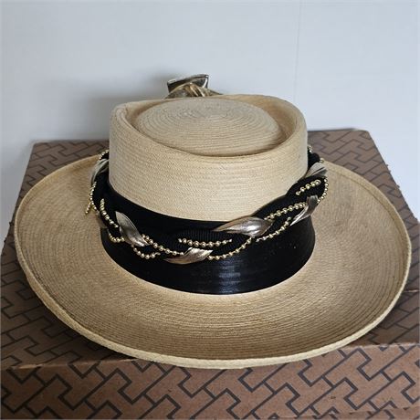 "La Giralda" 100% Palm Leaf Hat Handcrafted by the Maya Quiche Indians~Guatemala