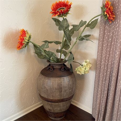 Large Floor Vase (over 2ft tall) with Sunflower Arrangement