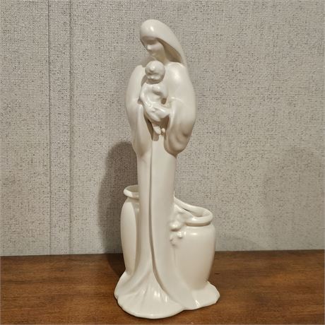 Haeger Genuine Vtg Pottery-Madonna & Child Planter