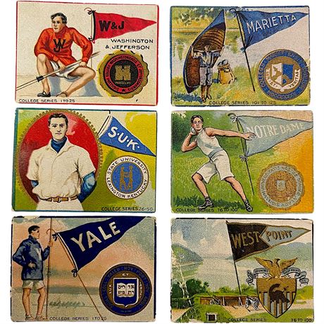 Vtg Murad College Series Cigarette Trading Cards