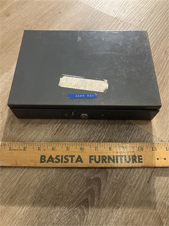 metal cash box with money compartment