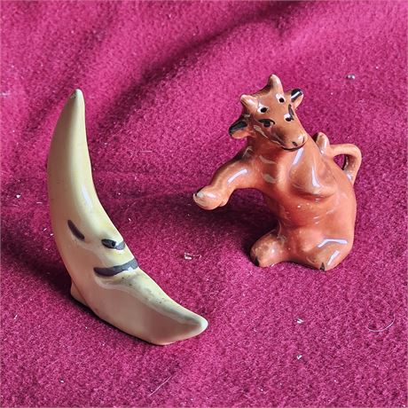 vintage "Cow Jumped Over the Moon" salt and pepper shaker
