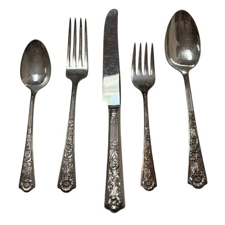 Sterling Silver Century "Royal Rose" Flatware Place Setting