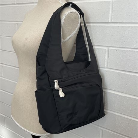 AmeriBag Black Zena Shoulder Bag
