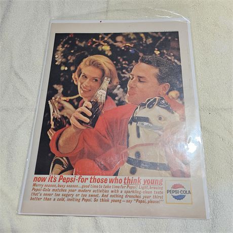 1963 Vintage Pepsi-Cola Print Ad Original