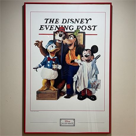 The Disney Evening Post Mickey Mouse Framed Poster