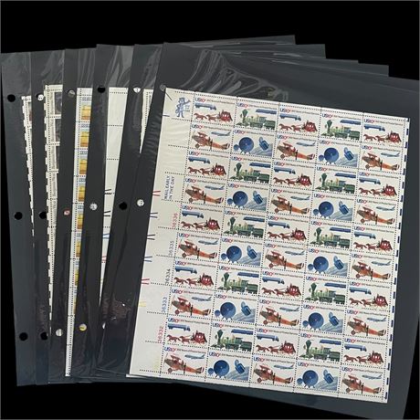 12 Full Sheets of Collectible Stamps