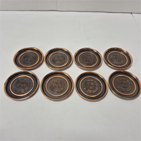 Vintage Harvard University Crest Coasters
