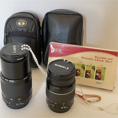 Canon EF 80-200mm f/4.5-5.6 II & 28-80mm f/3.5-5.6 Telephoto Zoom Lenses