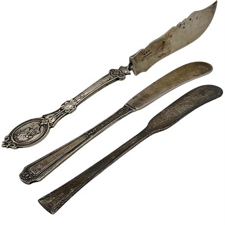 925 Sterling Silver Butter Knives