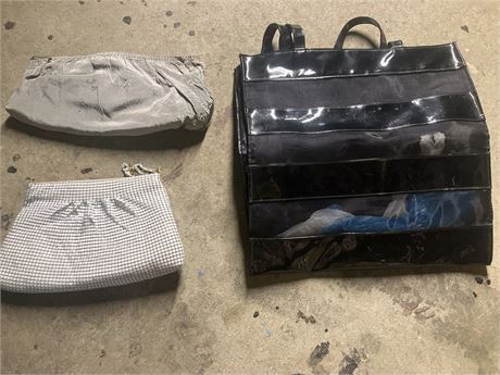 Collection of assorted women's handbags.