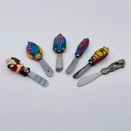 Whimsical Cheese & Dip Spreader Set of Six