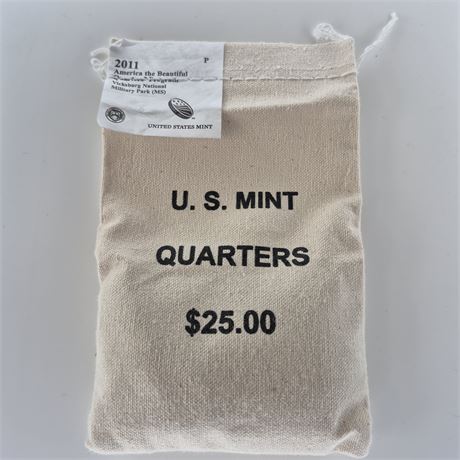 UNC 100ct Quarters Vicksburg Nat. Military Park, “America the Beautiful”