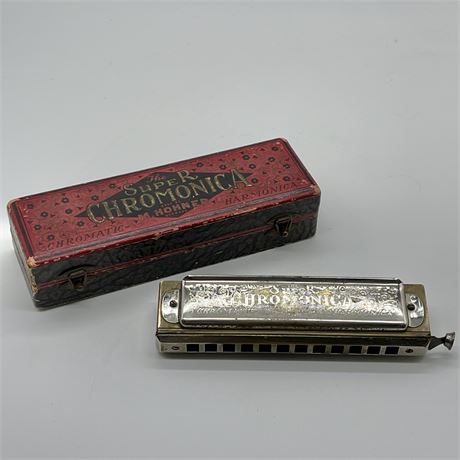 Super Chrominica M Hohner Harmonica w/ Original Box