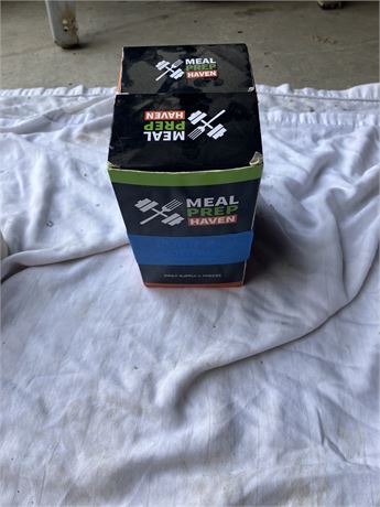 Box from a meal prep service called "Meal Prep Haven"