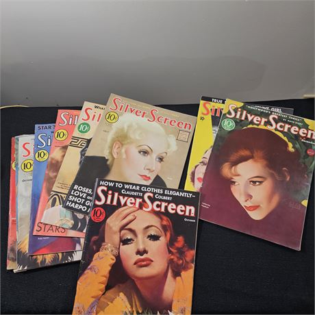 SILVER SCREEN Vintage Magazines Lot