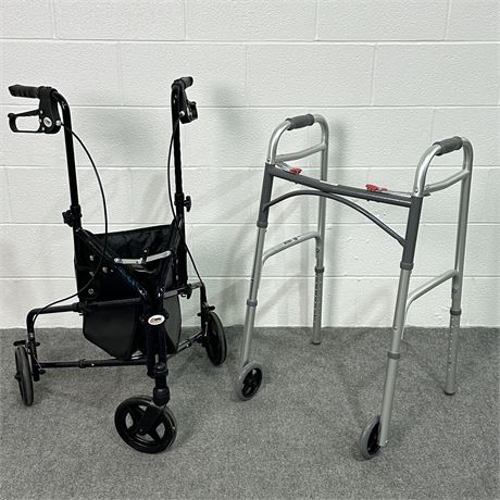 Carex Trio Rolling Walker w/ Storage Compartment and Drive Walker