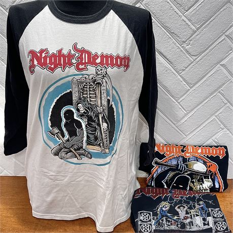 Night Demon 2015-2017 Tour Shirts Size Large