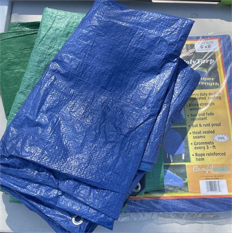 (4) Tarps with Grommets
