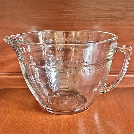 Vtg Anchor Hocking 8 Cup Clear Glass Measuring Cup