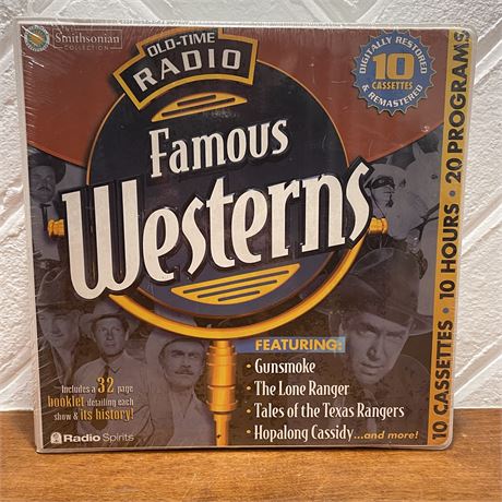 NIB Vintage Old-Time Radio Famous Westerns - 10 Cassettes