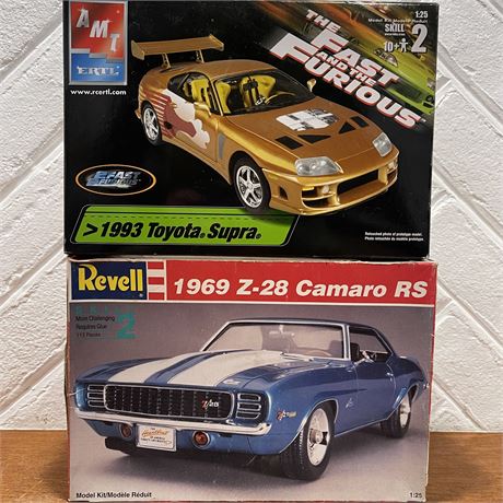 1993 Toyota Supra & 1969 Z-28 Camaro RS Model Kits